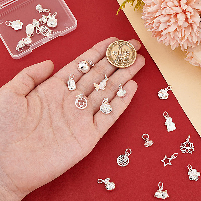 24Pcs 24 Styles Brass Charms FIND-PH0020-24-1