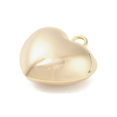 Three-Dimensional Heart Brass Pendants KK-V006-03G-01-1