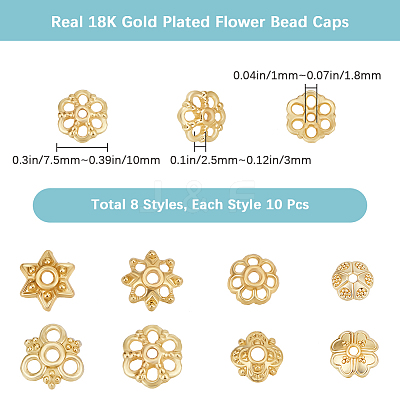 Brass & Alloy Flower Bead Caps FIND-BBC0003-33-1