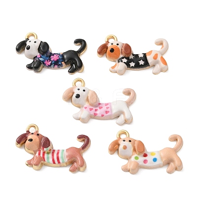 Alloy Enamel Pendants ENAM-F163-02G-1