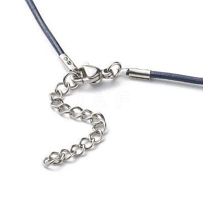 Cowhide Leather Choker Necklaces NJEW-JN03598-01-1