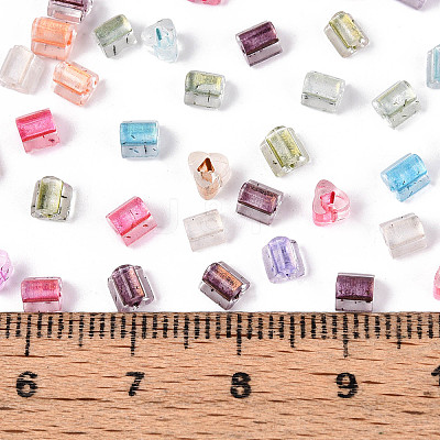 Transparent Inside Colours Glass Seed Beads SEED-T007-13M-1