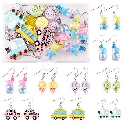 DIY Cartoon Earring Making Kit DIY-SZ0009-03-1