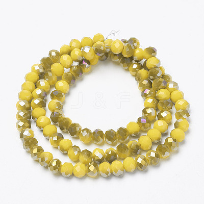 Electroplate Opaque Glass Beads Strands LS-EGLA-A034-P4mm-F11-1