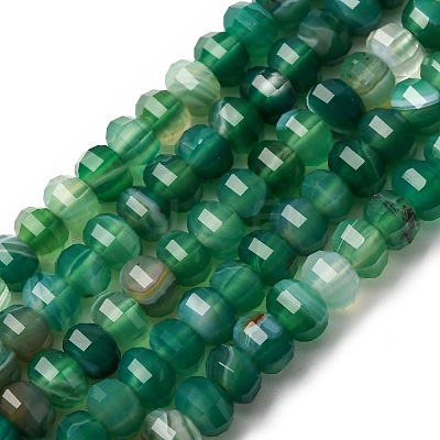 Natural Banded Agate Beads Strands G-P587-D02-01B-1