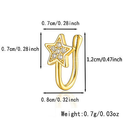 S925 Silver Flower Butterfly Rabbit Star Nose Clip Fashion Jewelry MA2524-3-1