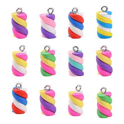 Handmade Polymer Clay Charms X-CLAY-T016-83-1