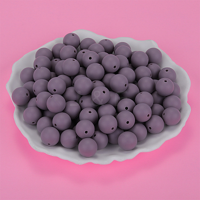Round Silicone Focal Beads SI-JX0046A-102-1