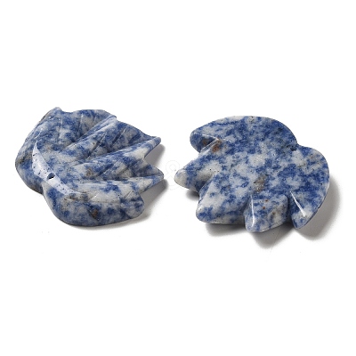 Natural Blue Spot Jasper Carved Pendants G-K353-01D-1