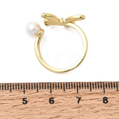 Adjustable Brass Micro Pave Cubic Zirconia Enamel Finger Rings CU-CBABA66-07B-G-1