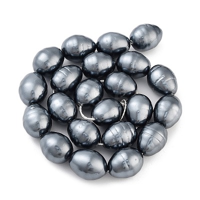 Electroplated Shell Pearl Beads Strands BSHE-H110-01-02-1