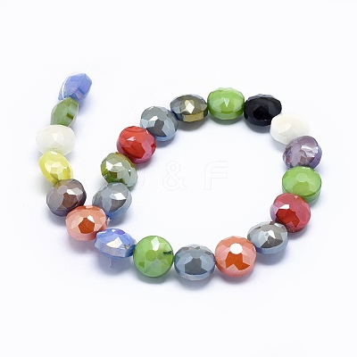 Electroplate Glass Beads Strands EGLA-J106-M01-1