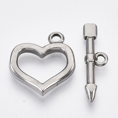 Non-Tarnish 304 Stainless Steel Toggle Clasps X-STAS-N087-06-1