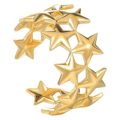 Star 304 Stainless Steel Adjustable Cuff Rings for Women FS-WG544B5-01-1
