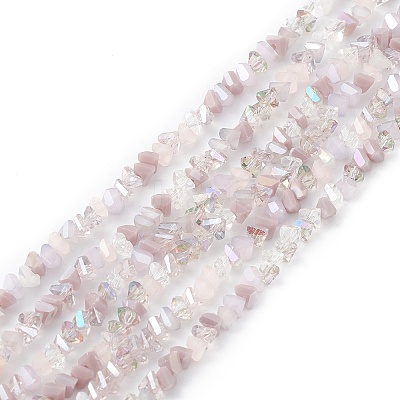 Gradient Color Electroplate Glass Bead Strands GLAA-E042-02C-1