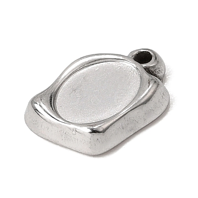 304 Stainless Steel Pendant Cabochon Settings SA-CBA9B1E-01E-P-1