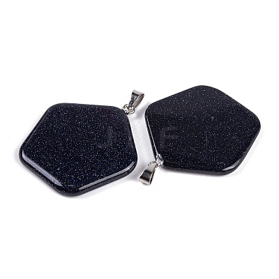 Synthetic Blue Goldstone Pendants G-Q172-02P-1