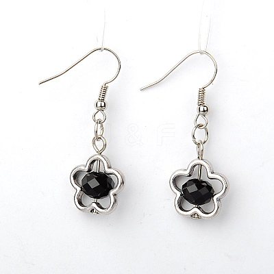 Glass Earrings EJEW-JE00918-1