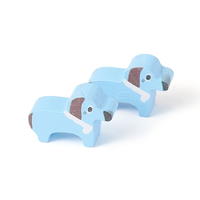 Natural Wood Beads WOOD-E010-04-1