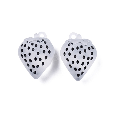 Frosted Acrylic Enamel Pendants FACR-G005-01A-1