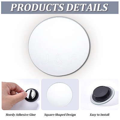1Set Glass Get Off Observation Car Rearview Mirror DIY-CN0003-66A-1