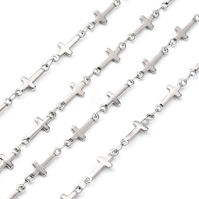 Tarnish Resistant 304 Stainless Steel Link Chains CHS-K001-68-1