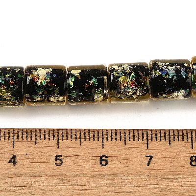 Handmade Dichroic Foil Glass Beads Strands DICH-U001-09B-1