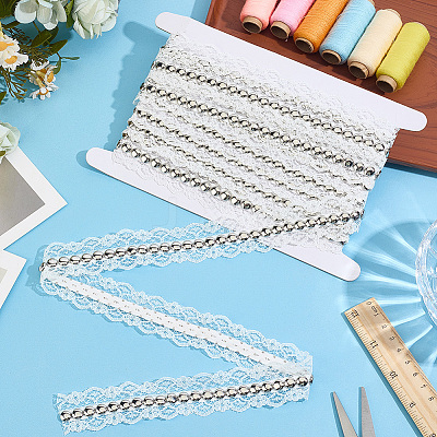 Polyester Lace Rivets Ribbon OCOR-GF0006-09A-1