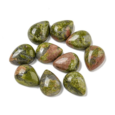 Natural Unakite Cabochons G-Q173-02C-21-1