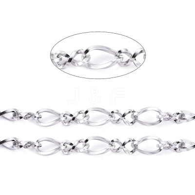 Tarnish Resistant 304 Stainless Steel Figaro Chains CHS-I001-09P-01-1