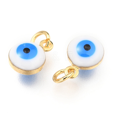 Brass Enamel Beads X-KK-B024-02G-I-1