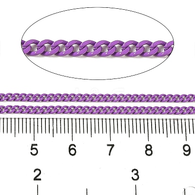 Spray Painted 304 Stainless Steel Curb Chains STAS-B067-05A-11-1