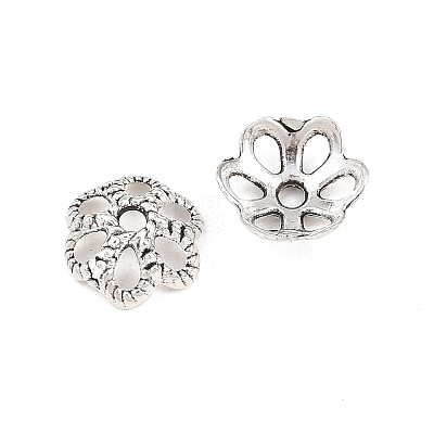 Tibetan Style Alloy Bead Caps PALLOY-A024-10AS-1