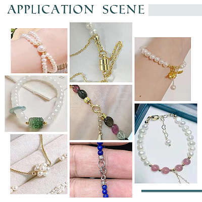 60Pcs Brass Crimp Beads KK-AR0003-26-1