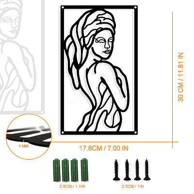 Iron Wall Art Decorations HJEW-WH0067-216-1
