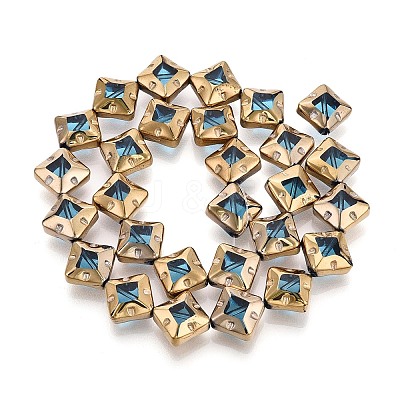Electroplate Glass Beads Strands EGLA-T021-24D-1