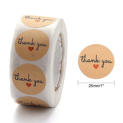 1 Inch Thank You Stickers X-DIY-WH0156-87D-1
