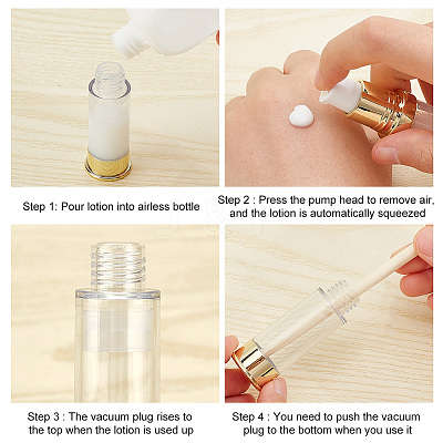 8pcs 4 styles Plastic Pump Bottles MRMJ-OC0003-79B-1