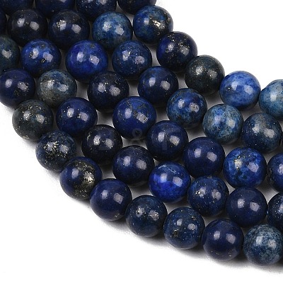 16 inch Grade A Round Dyed Natural Lapis Lazuli Beads Strand GSR6mmC123-1