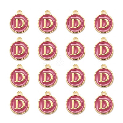 Golden Plated Alloy Enamel Charms ENAM-S118-08D-1