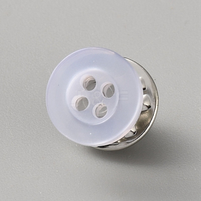 4-Hole Resin Button Lapel Pin Backs BUTT-WH0028-122B-1