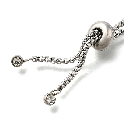 Adjustable 304 Stainless Steel Slider Bracelet/Bolo Bracelets Making STAS-I153-03P-01-1