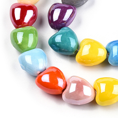 Handmade Porcelain Bead Strands X-PORC-N007-25-1