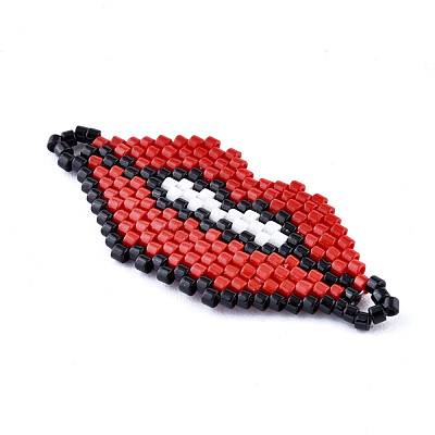 Handmade Seed Beads Links Connectors SEED-I012-54A-1