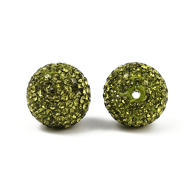 Grade A Rhinestone Pave Disco Ball Beads RB-Q105-3-1