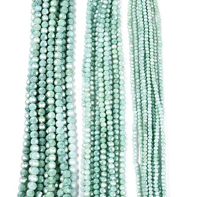 Anti-Tarnish Electroplate Glass Beads Strands EGLA-ZX010-4mm-11-1