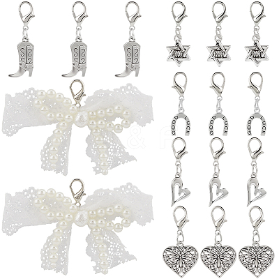 17Pcs 6 Styles Alloy Martin Boots Shoe Charms HJEW-GF0001-52-1