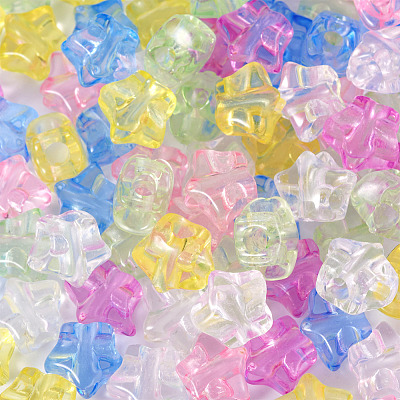 100Pcs Transparent Acrylic Beads TACR-TADJ0001-04-1