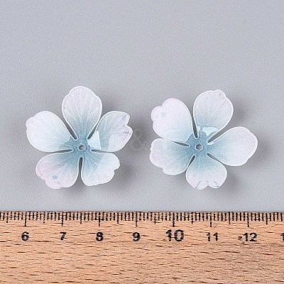 Flower Acrylic Bead Caps X-SACR-T017-51E-1