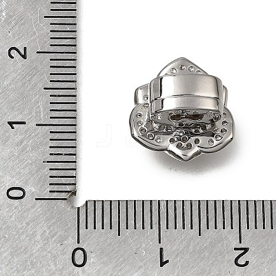Brass Micro Pave Clear Cubic Zirconia Slide Charms CU-CBA4292-01P-1